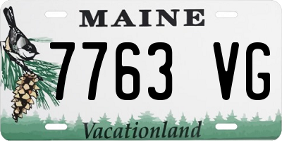 ME license plate 7763VG