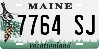 ME license plate 7764SJ