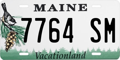 ME license plate 7764SM
