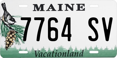 ME license plate 7764SV