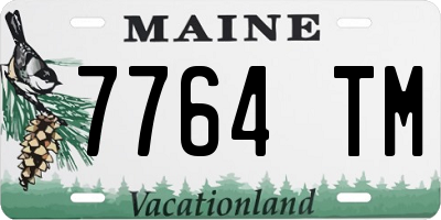 ME license plate 7764TM