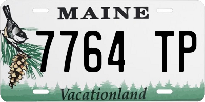 ME license plate 7764TP