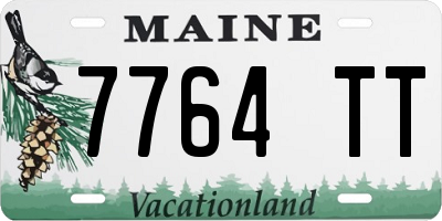 ME license plate 7764TT
