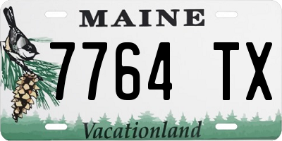 ME license plate 7764TX