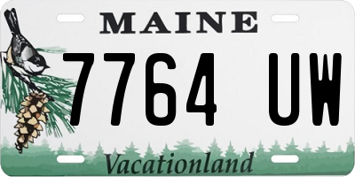 ME license plate 7764UW