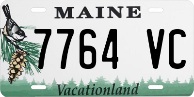 ME license plate 7764VC