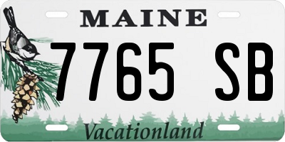 ME license plate 7765SB