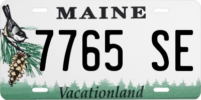 ME license plate 7765SE