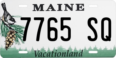 ME license plate 7765SQ