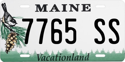 ME license plate 7765SS