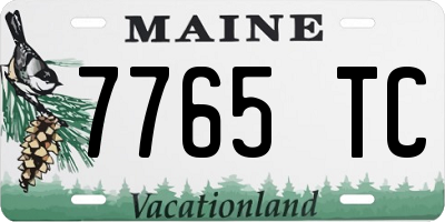 ME license plate 7765TC