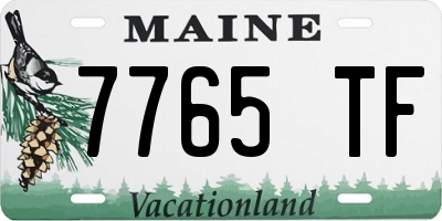 ME license plate 7765TF