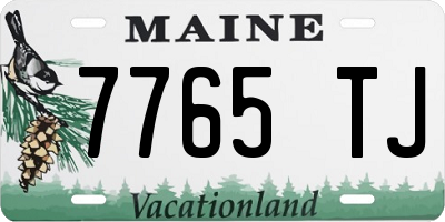 ME license plate 7765TJ