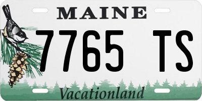 ME license plate 7765TS