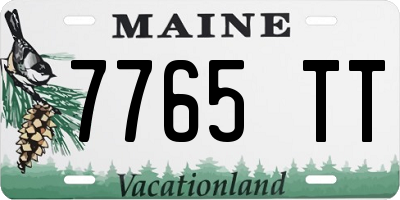 ME license plate 7765TT