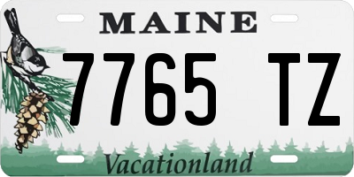 ME license plate 7765TZ