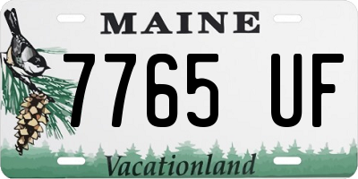 ME license plate 7765UF