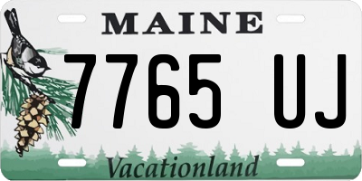 ME license plate 7765UJ