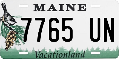 ME license plate 7765UN