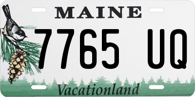 ME license plate 7765UQ