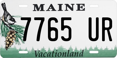 ME license plate 7765UR