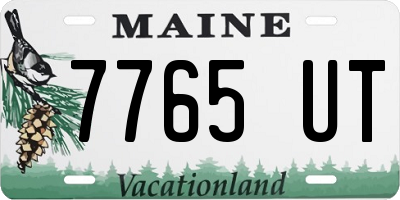 ME license plate 7765UT