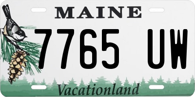 ME license plate 7765UW