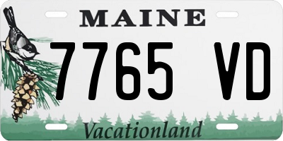 ME license plate 7765VD