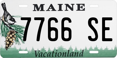 ME license plate 7766SE