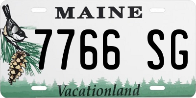 ME license plate 7766SG