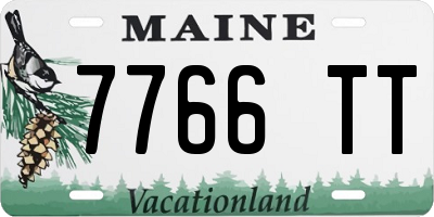 ME license plate 7766TT