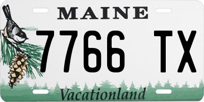 ME license plate 7766TX