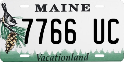 ME license plate 7766UC