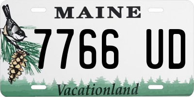 ME license plate 7766UD