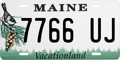 ME license plate 7766UJ