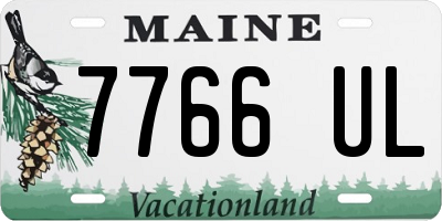 ME license plate 7766UL
