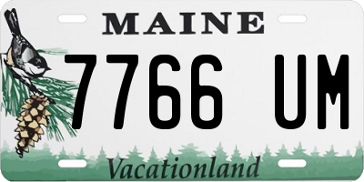 ME license plate 7766UM