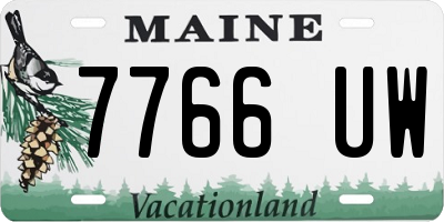 ME license plate 7766UW