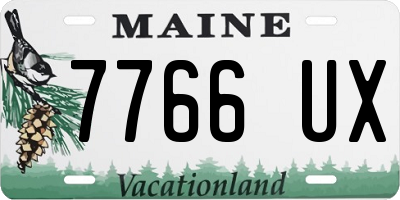 ME license plate 7766UX