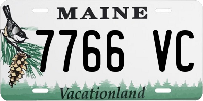 ME license plate 7766VC