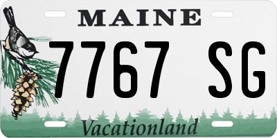 ME license plate 7767SG
