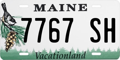 ME license plate 7767SH