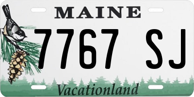 ME license plate 7767SJ