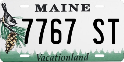 ME license plate 7767ST