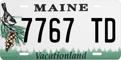ME license plate 7767TD