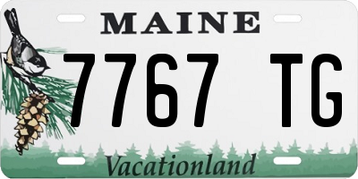 ME license plate 7767TG