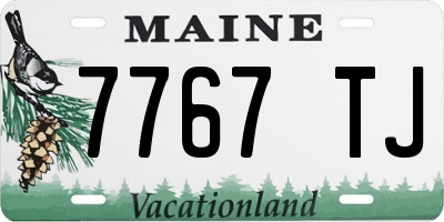 ME license plate 7767TJ