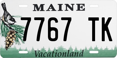 ME license plate 7767TK
