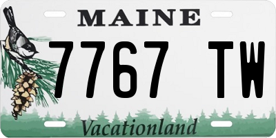 ME license plate 7767TW