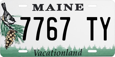 ME license plate 7767TY